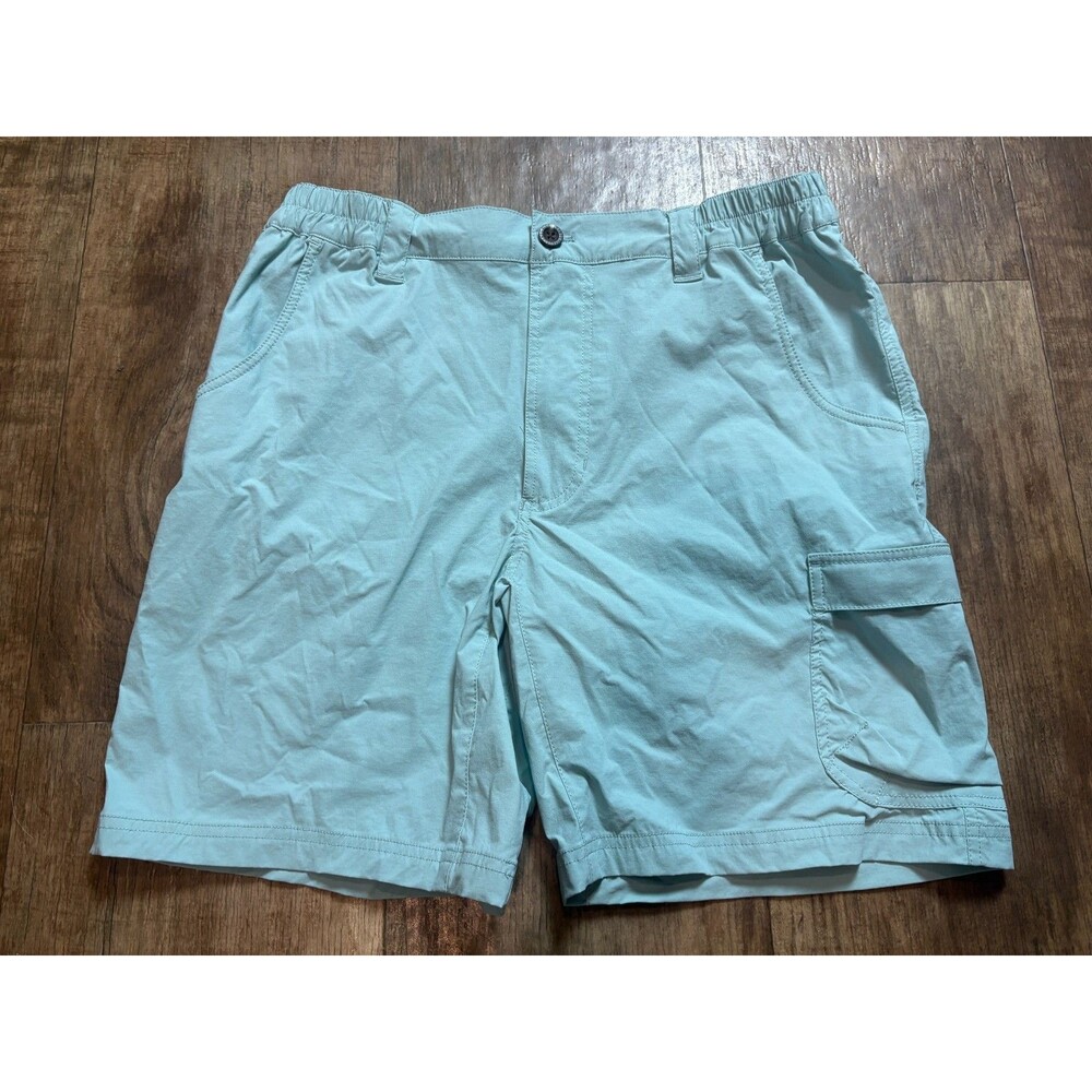 Real Legends Shorts Womens Medium M Light Blue Stretch Waist Nylon Spandex